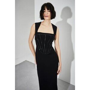 ET OCHS The Sienna Corset Evening Gown Black Womens Size 4